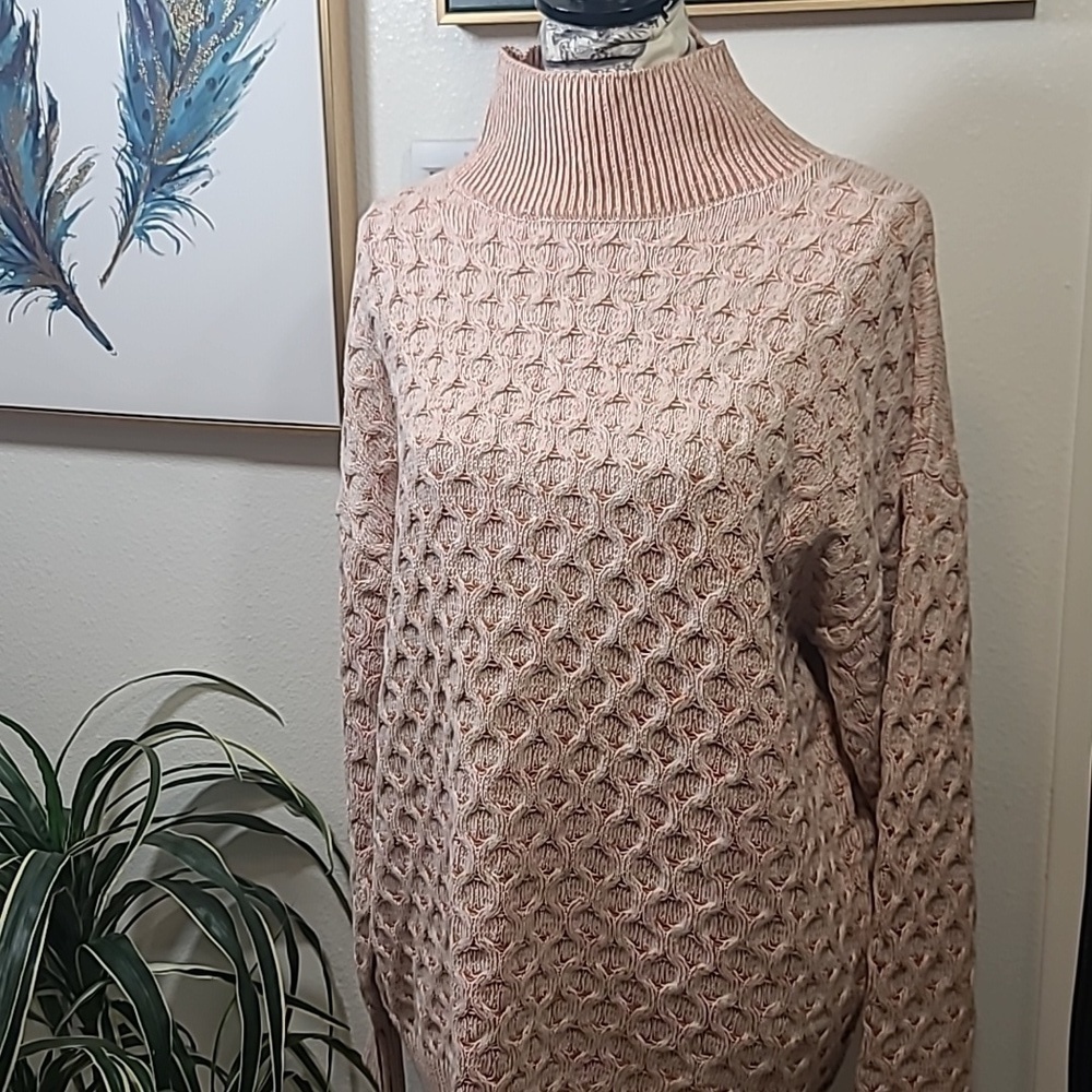 Knox Rose Chunky cable knit turtle neck sweater - Picture 2 of 12